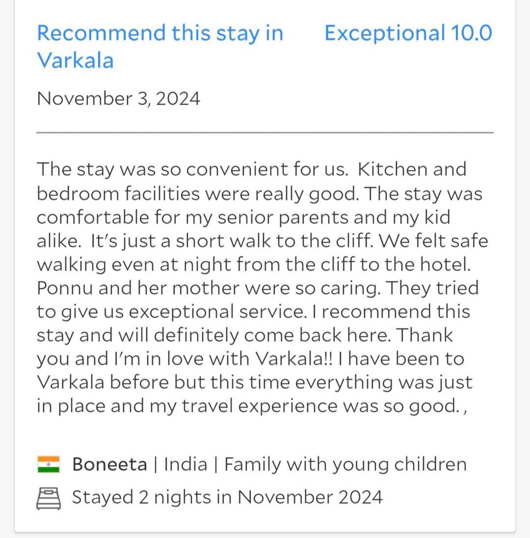 Cliff Heaven Apartment Варкала Екстериор снимка
